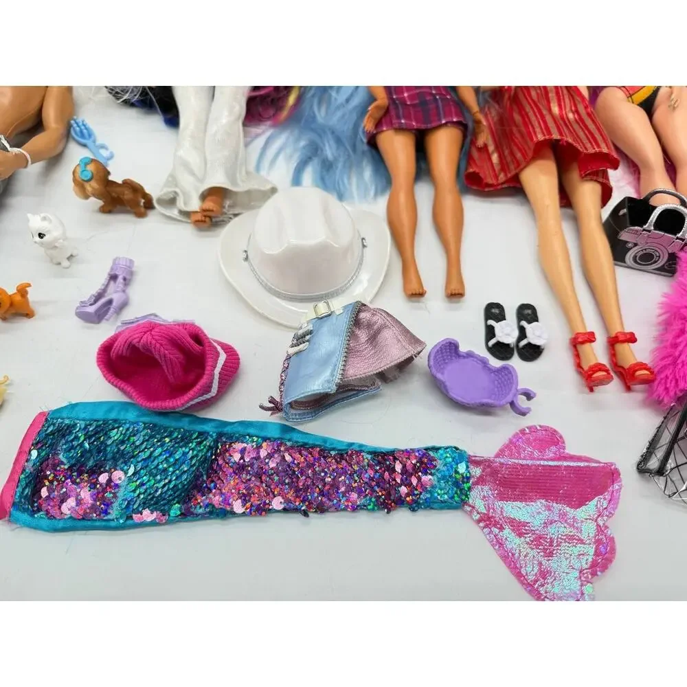 Barbie LOL Surprise OMG Ken Mixed Doll Lot Clothes Accessories 4.70 lb